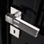 Kymi Flat Door Lever with Square Rosette-93536434