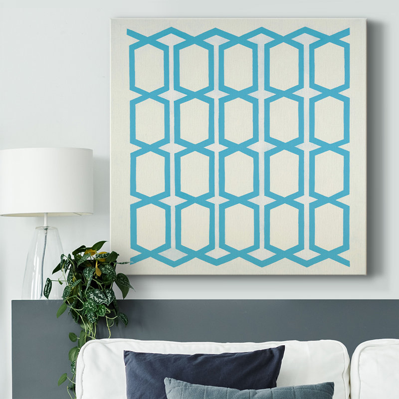 " Pattern Blue ", 40" H x 40" W x 1.5" D