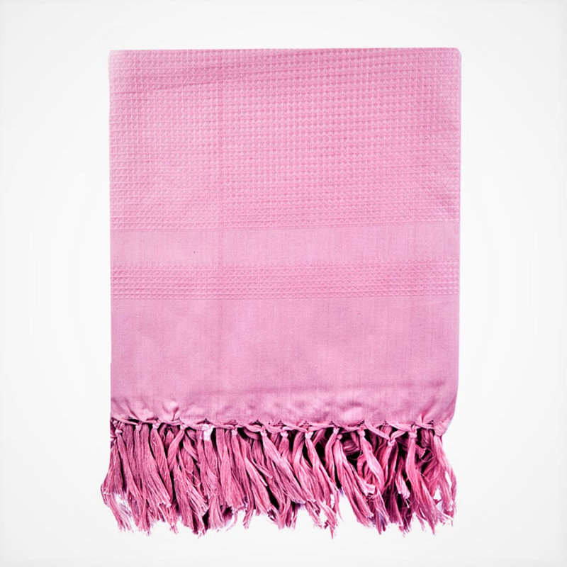 Serviette de bain Braidy, Rosé moelleux