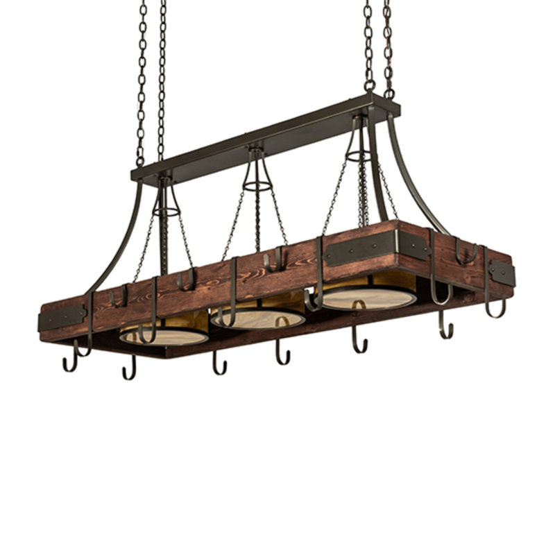 Steamboat 60" Rectangle Chandelier Pot Rack