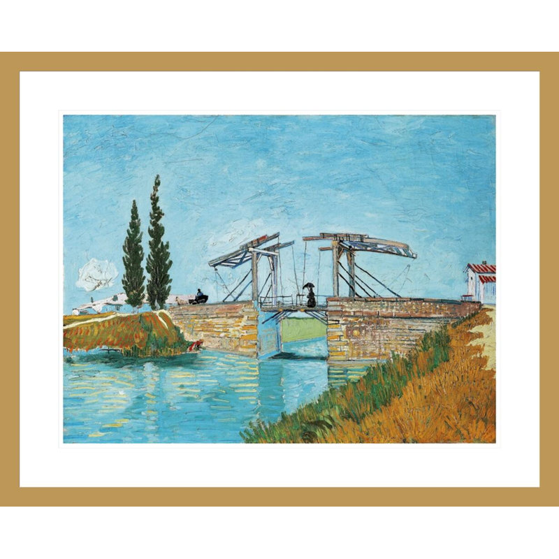 «The Langlois Bridge at Arles» par Vincent van Gogh, impression giclée encadrée, H 23,5 po x l 28,89 po