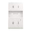 Armoire de rangement pour garde-manger 71 po avec comptoir de four à micro-ondes 71 po, armoire huche autoportante avec tablettes réglables, 6 portes et 1 tiroir - blanc