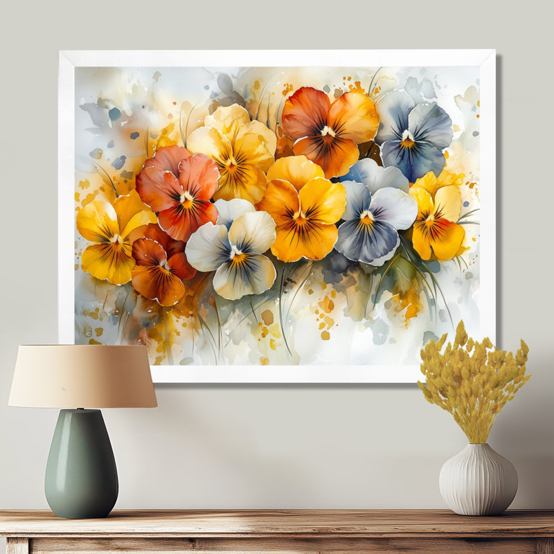 Hutchings - Floral Wall Art, Reproduction encadrée d'une seule photo, H 12 po x l 20 po, Blanc
