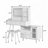 Adjustable Makeup Vanity Desk with High-Definition Mirror, Multiple Lighting Modes, and Built-in Power Outlets for Organized Beauty Routines-5661655