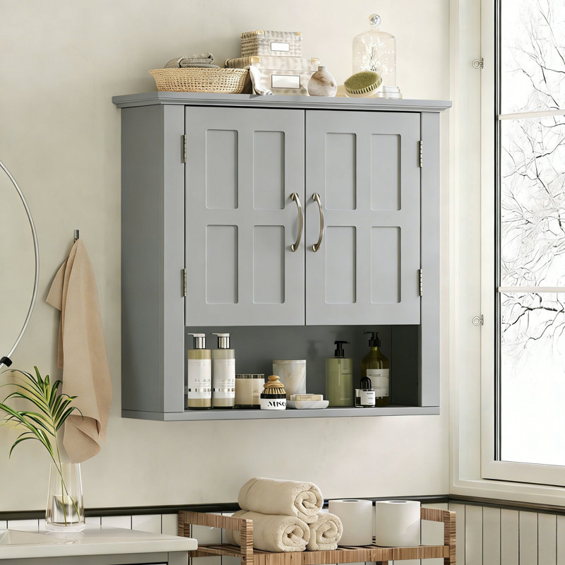 Bathroom Wall Storage Cabinet, Gray