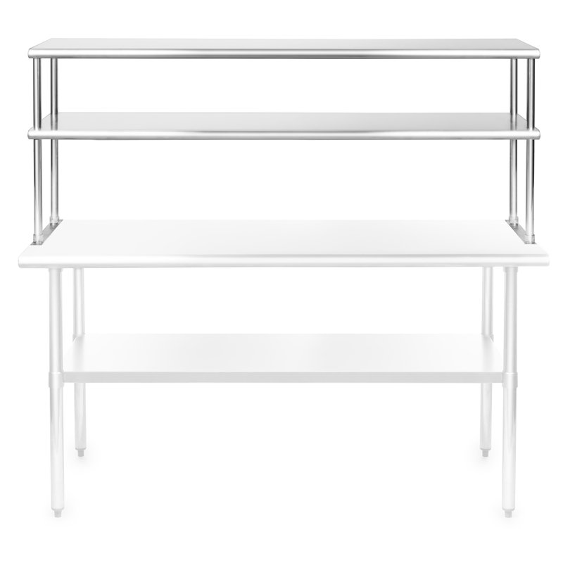 60" Stainless Steel Double Overshelf for Prep Tables