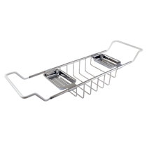 Buoluty Clawfoot Tub Shower Caddy(Shower Rod Not Included),Clawfoot Tub  Accessories,Tub Caddy,Clawfoot Tub Soap Caddy,SUS304 Stainless Steel