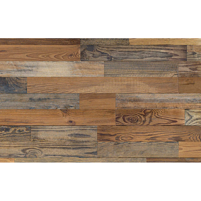 10 planches en bois récupéré Luxdecor pour mur - 10 pièces Easy Nail-up Shiplap