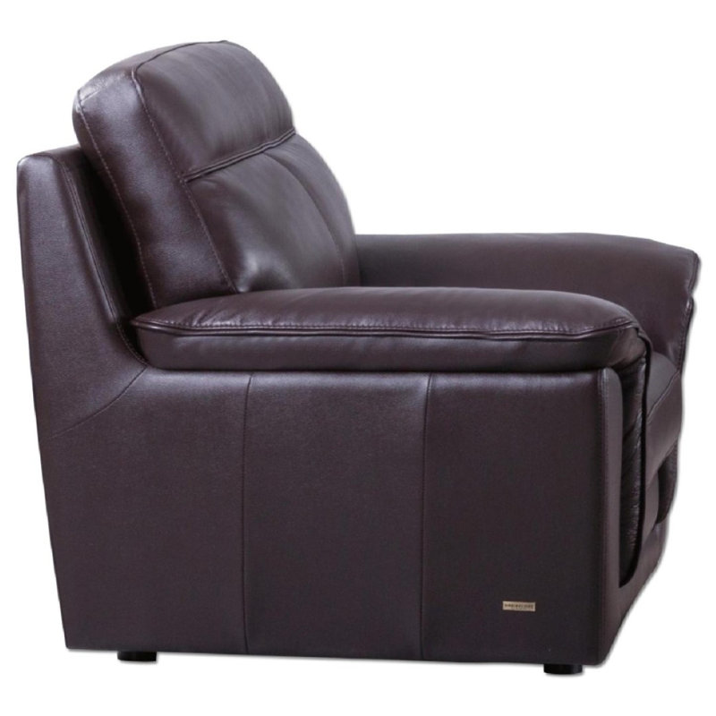 Fauteuil Owen, Cuir véritable brun