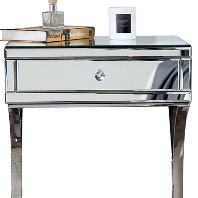 19.69'' W Metal Nightstand