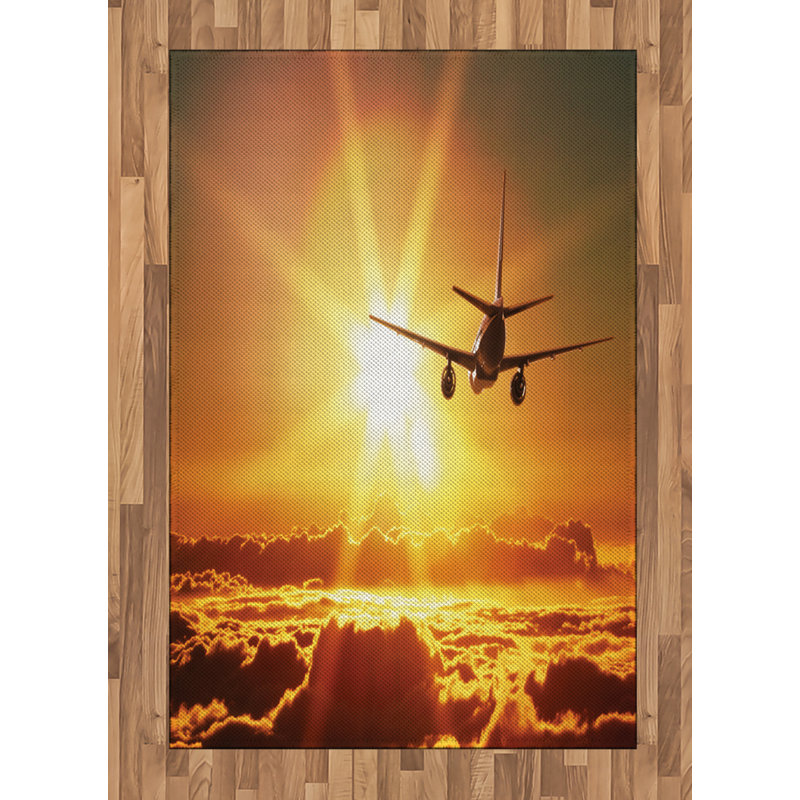 Scenery High Density Long Fiber Poly Threads Decorative Area Rug Carpet, Rectangle 4' x 5'8"