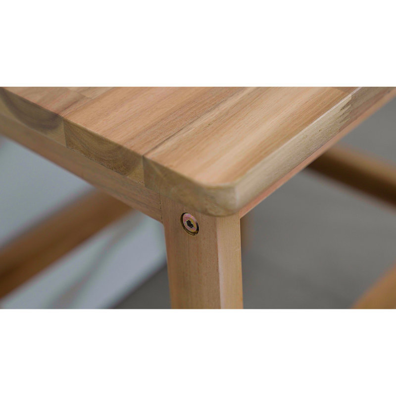 Tabouret à 2 marches en bois, l 16,9 po x l 15,4 po, sécuritaire pour tous, intérieur / extérieur pour tous les âges