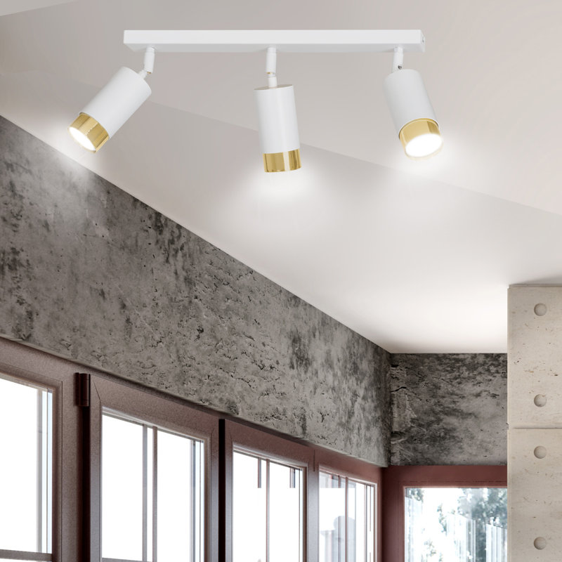 Cromwell 62cm 3 -Light Track Kit, White, Gold