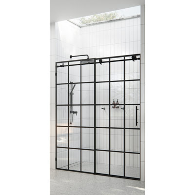 Esprit 56 in. - 60 in. x 78 in. French Monture Sliding Shower Door