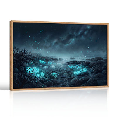 Ensemble d'une toile murale phosphorescente