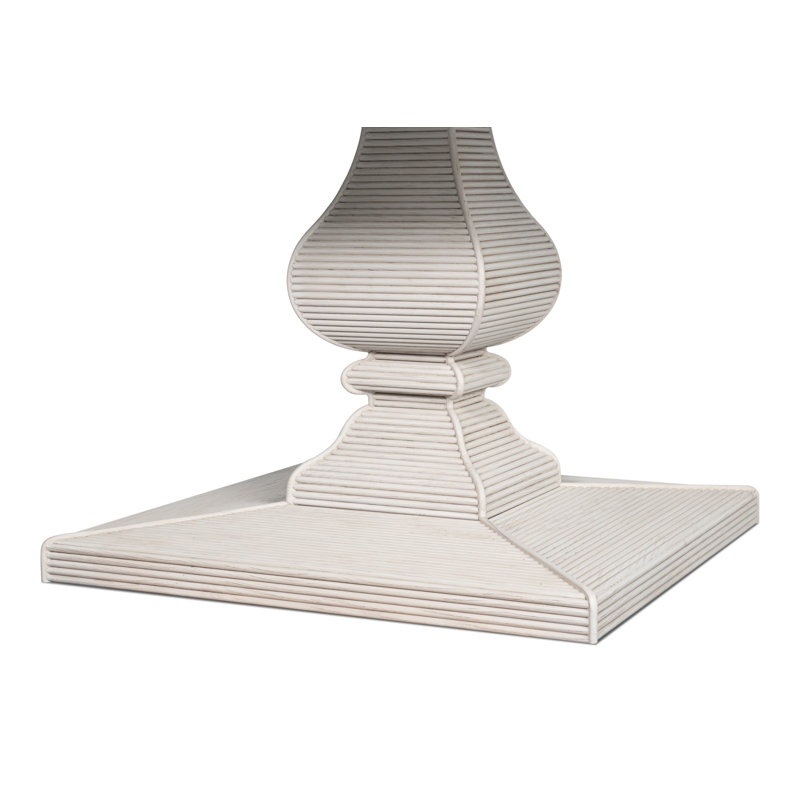 Kelso Equestrian Round Solid Wood Dining Table, Working White, 30"H x 55"L x 55"W