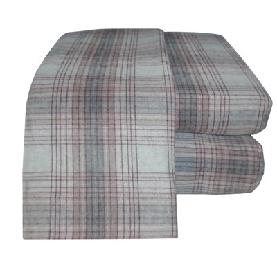 Flannel Standard Plaid Sheet Set