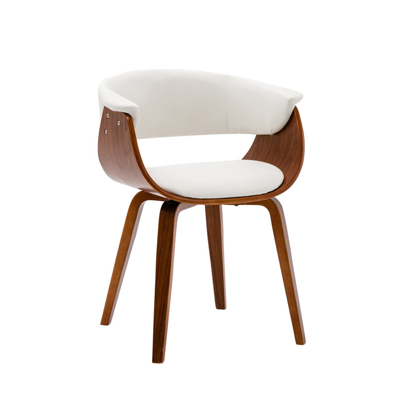 48cm H Polyurethane Upholstered Armchair, White