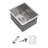 17 Inch Undermount Sink - 17"X19"X10" 16 Gauge Single Bowl Kitchen Sink 10 Inch Deep Bar/Prep Sink Basin
