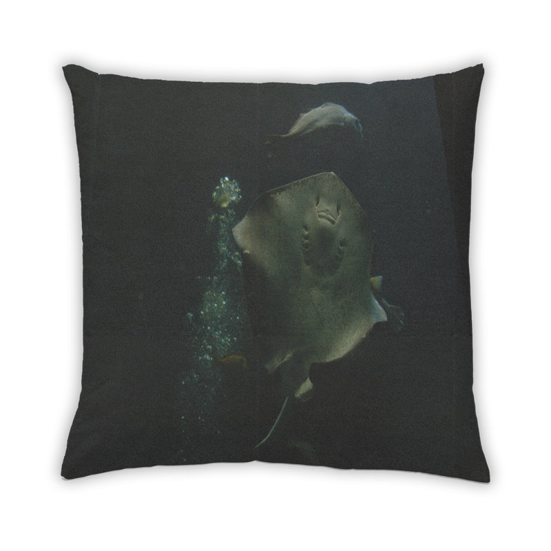 Coussin décoratif à motif d'animaux 19 Rayons Manta, Synthétique