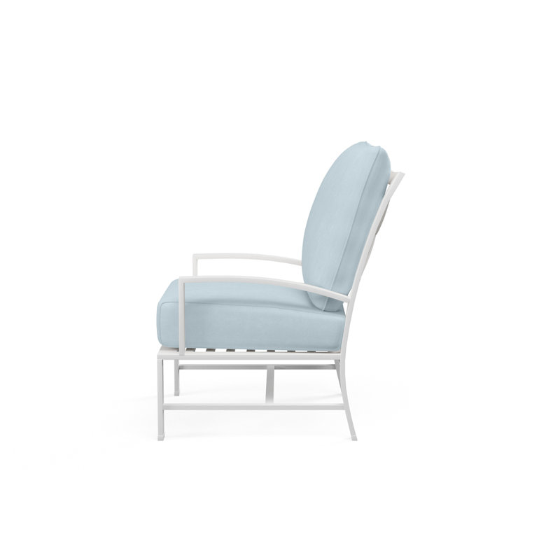 Chaise de terrasse Bristol avec coussins Sunbrella, Toile horizon Sunbrella®