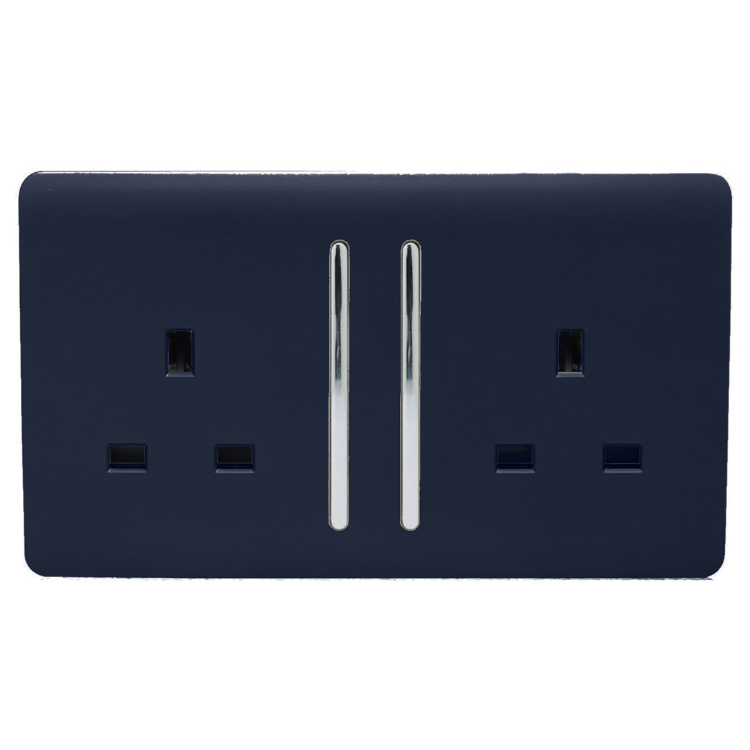 Trendi Switch 2 Gang Long Switched Plug Socket