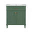 Meuble-lavabo de 30 po avec lavabo en céramique, porte à fermeture douce et tablettes réglables-782714436-782714437