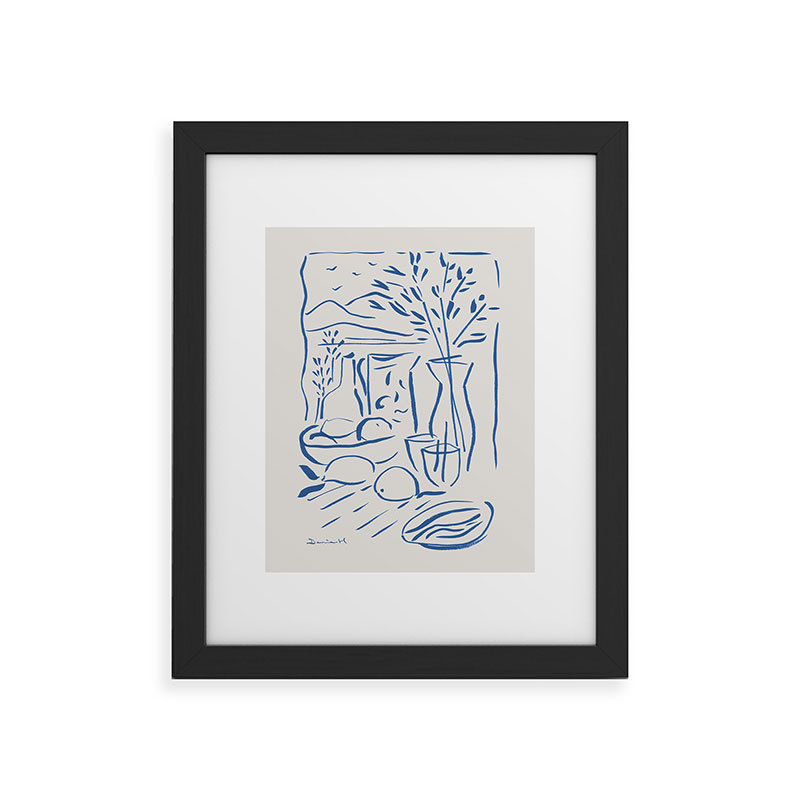 Reproduction d'art encadrée Dan Dan, H 10 po x l 8 po, Noir