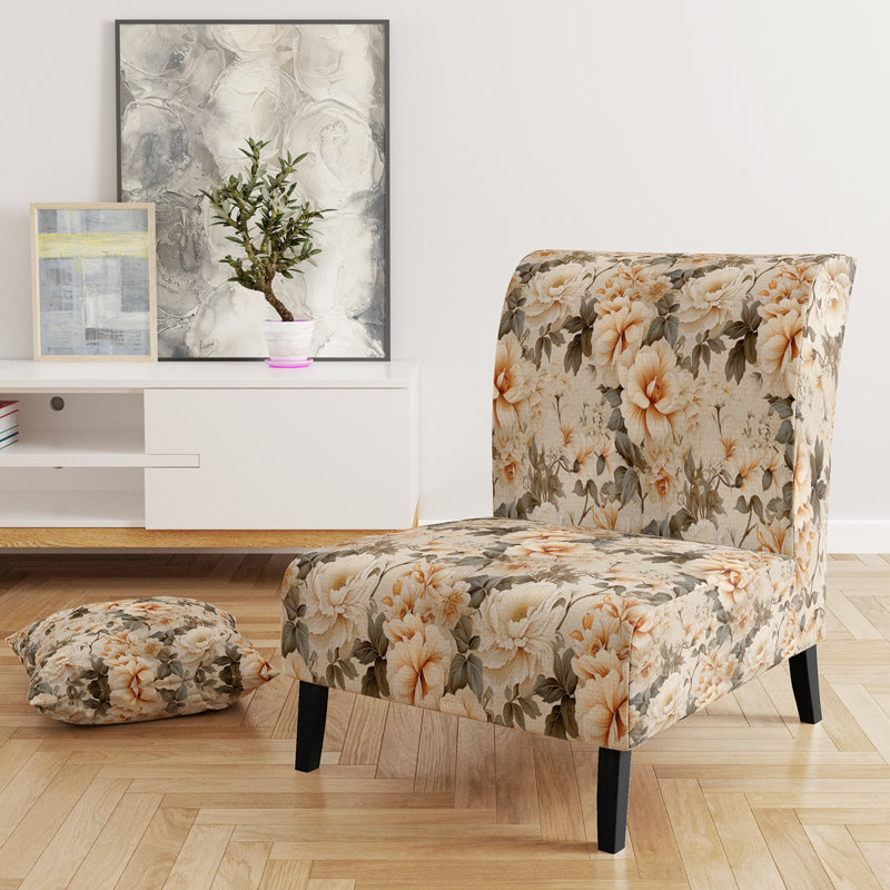 Fauteuil de chambre Vintage Florals VI - rembourré de style bohémien et éclectique