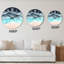 Vue aérienne des vagues de l'océan tropical - horloge murale nautique et côtière-113133193