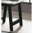 Minimalist End Table with Marble Effect Top and Black Frame
