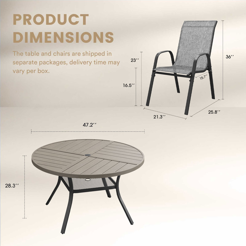 Ensemble repas pour 6 personnes, Gris / Gris
