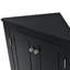 Armoire de rangement triangulaire noire avec tablettes réglables, armoire de plancher autoportante pour la cuisine à domicile-891383040