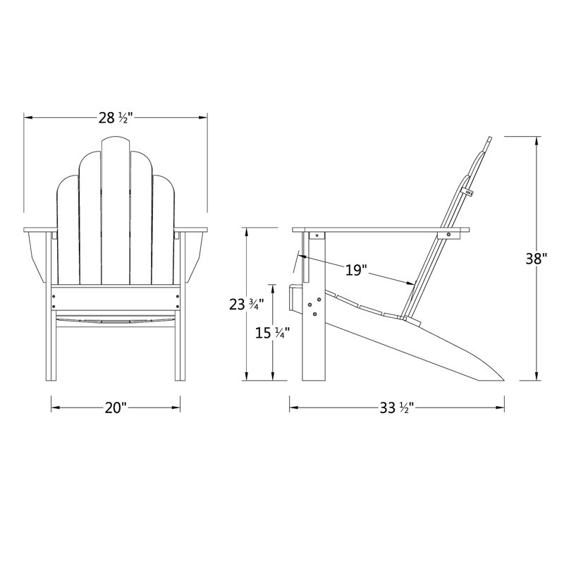 Sanchaya Teak Outdoor Adirondack Chair, Gris patiné