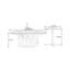 Noir, ensemble de tables basses rondes en faux marbre et en acier inoxydable-128990547-128990548
