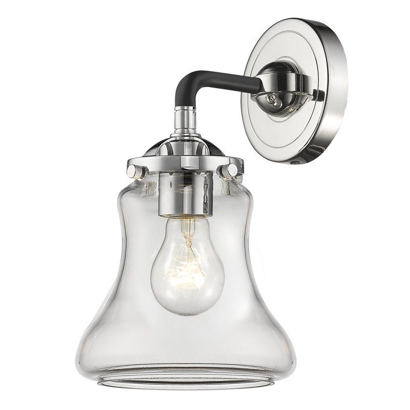 Applique murale articulée 1 lumière Edda, Blanc mat, Noir / nickel poli, Ampoule non incluse