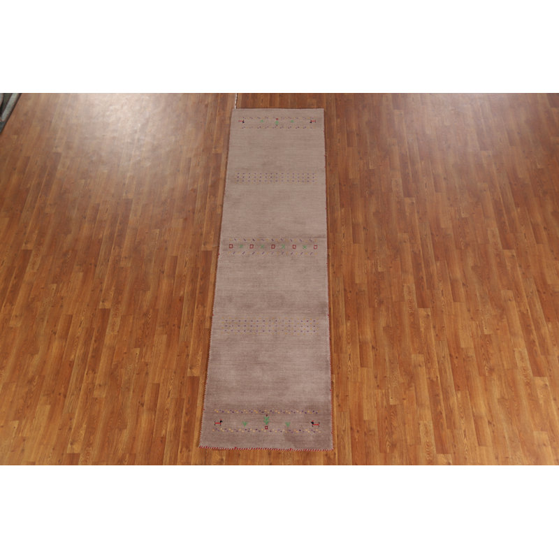 Handmade Gabbeh Indian Runner Rug 3x10
