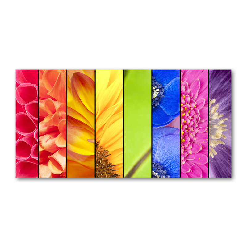 Colourful Flowers - Wrapped Canvas Print