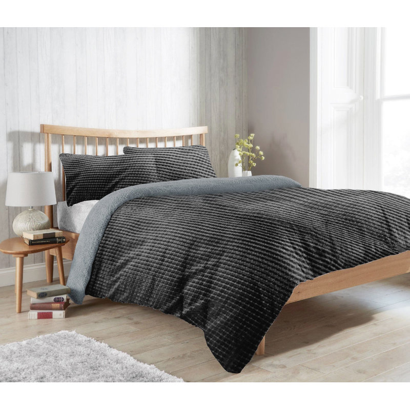 Polyester No Pattern Duvet Cover Set with Pillowcases, Double Duvet Cover Set + 2 Pillowcases