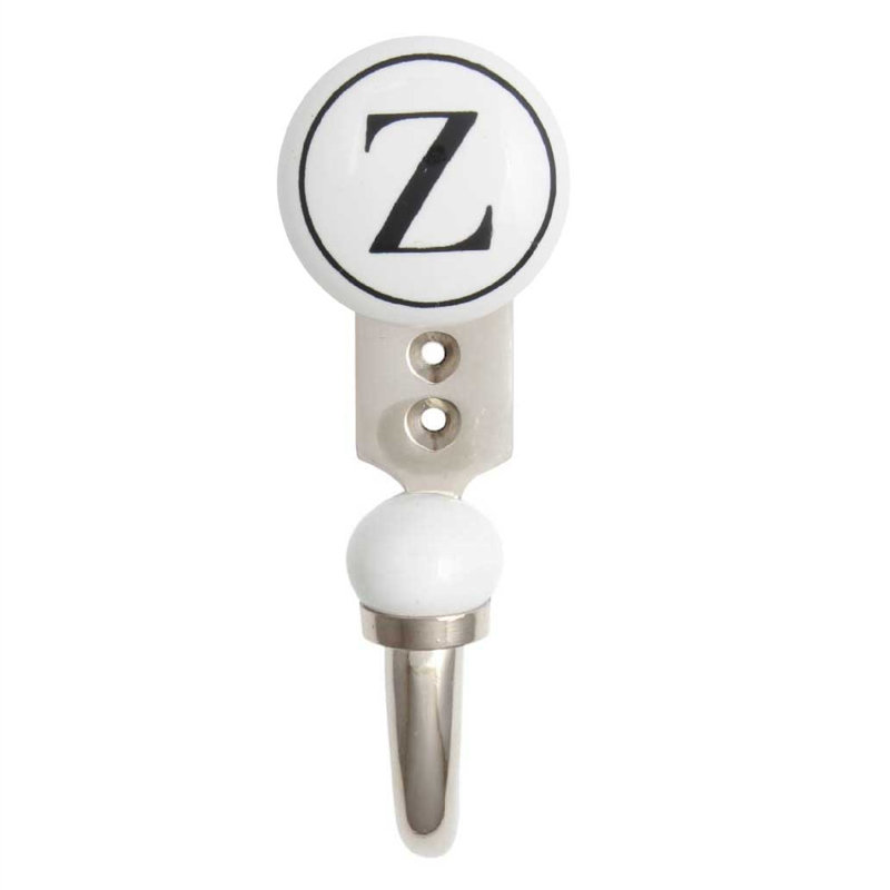 Letter Z Ceramic Wall Hook