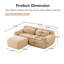 Canapé en forme de L sans os, tissu moelleux doux et moelleux, avec chaise éponge haute densité 32D, aucun assemblage requis, conception ergonomique inférieure antidérapante, avec coussins décoratifs, convient aux chambres à coucher, kaki clair-1511752647