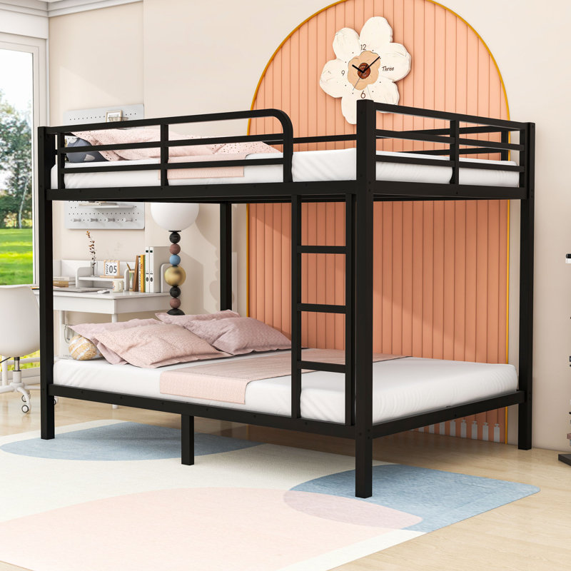 Lit superposé double au-dessus de double avec rangement sous le lit