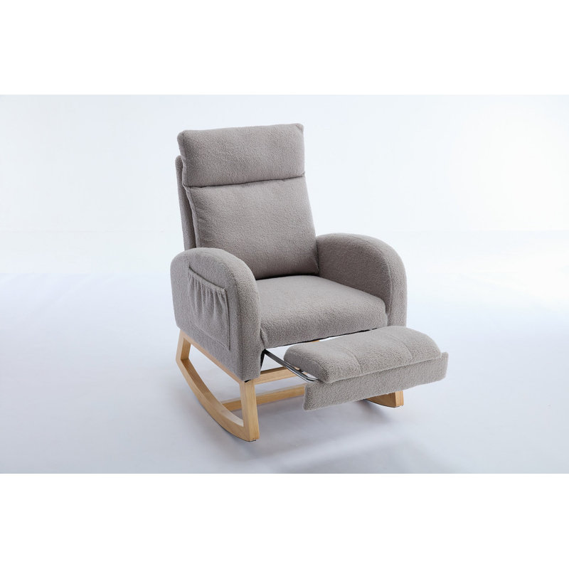 Chaise berçante Teddy, Gris clair