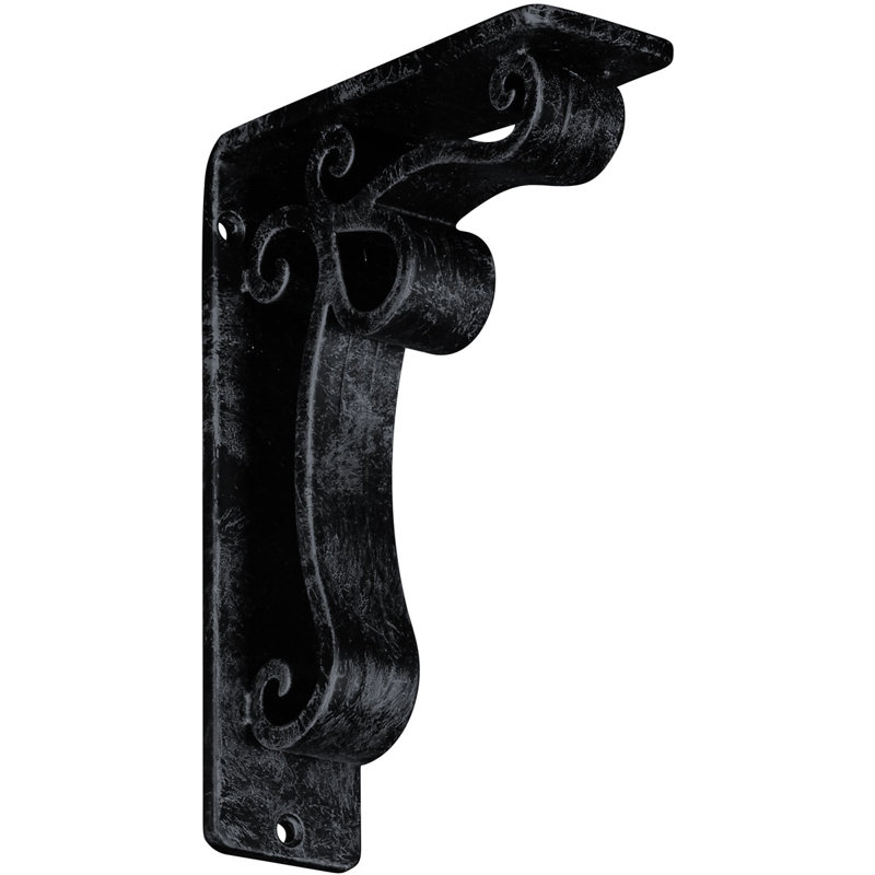 Support en fer forgé Orleans, Étain antique, H 8 po x l 2 po x P 5,5 po