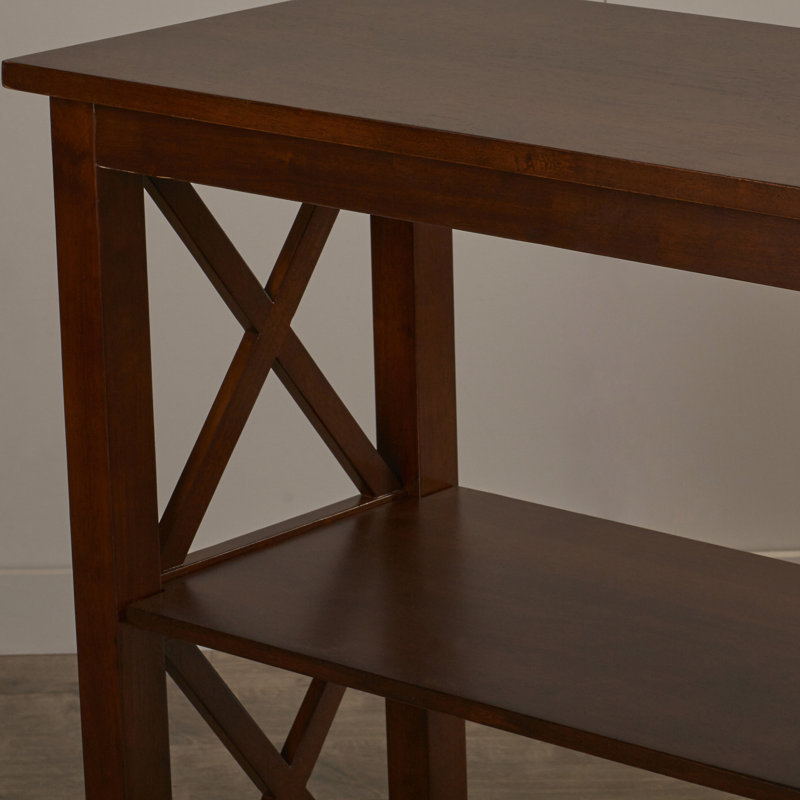 Console en bois massif de 60 po Rossitano, Espresso