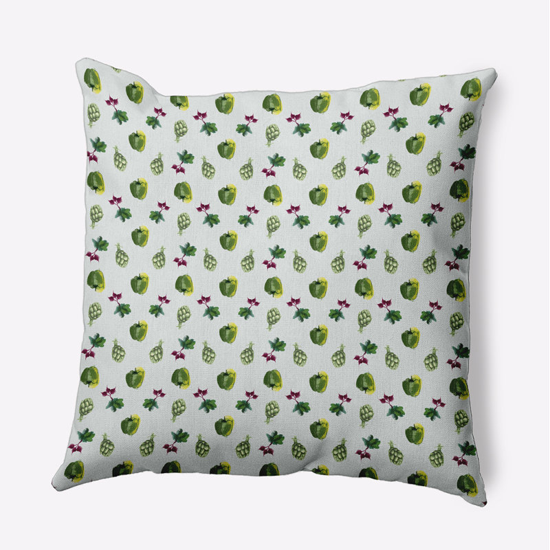 Coussin décoratif en polyester floral, H 16 po x l 16 po, Carré