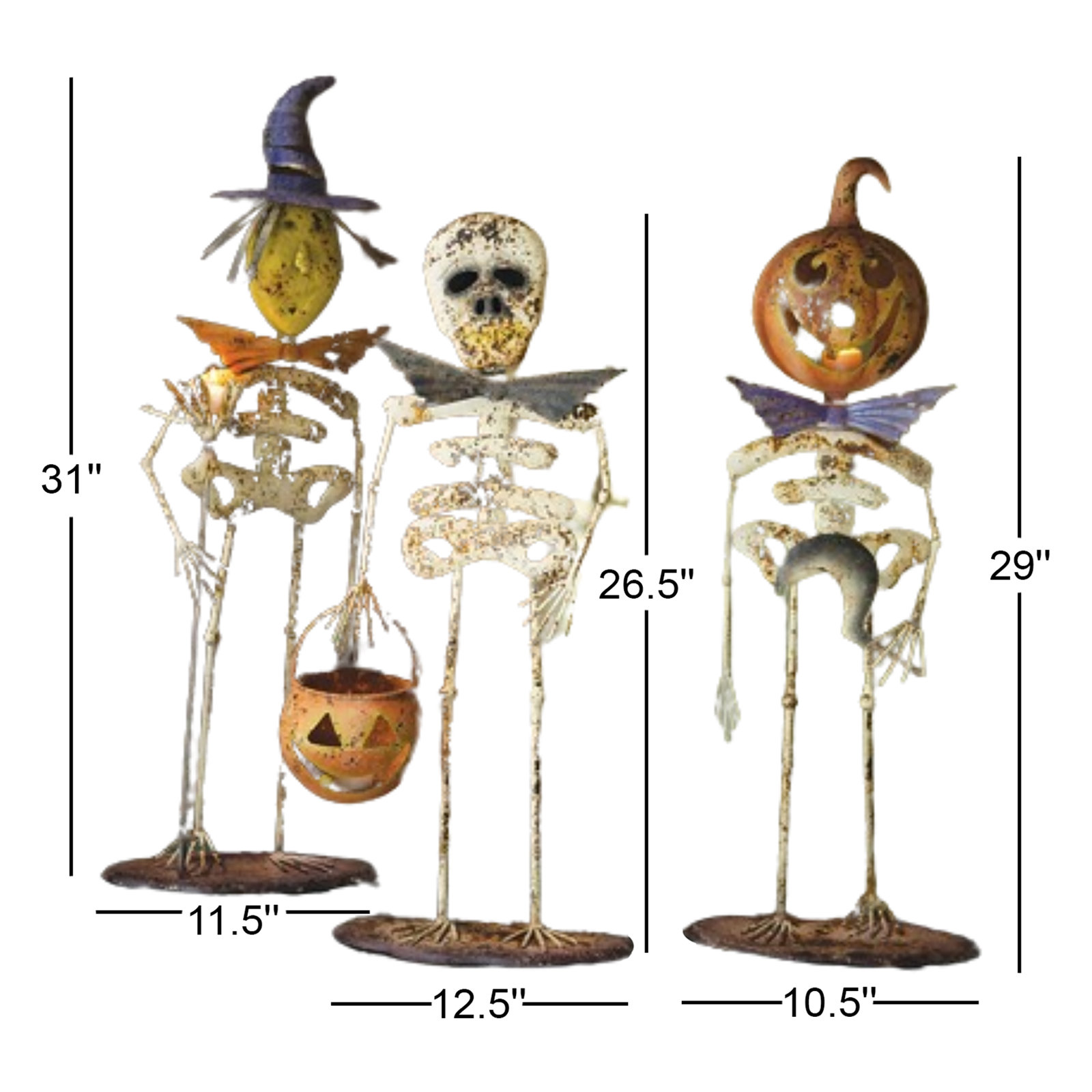 3-Piece Halloween Creature Figurine Set