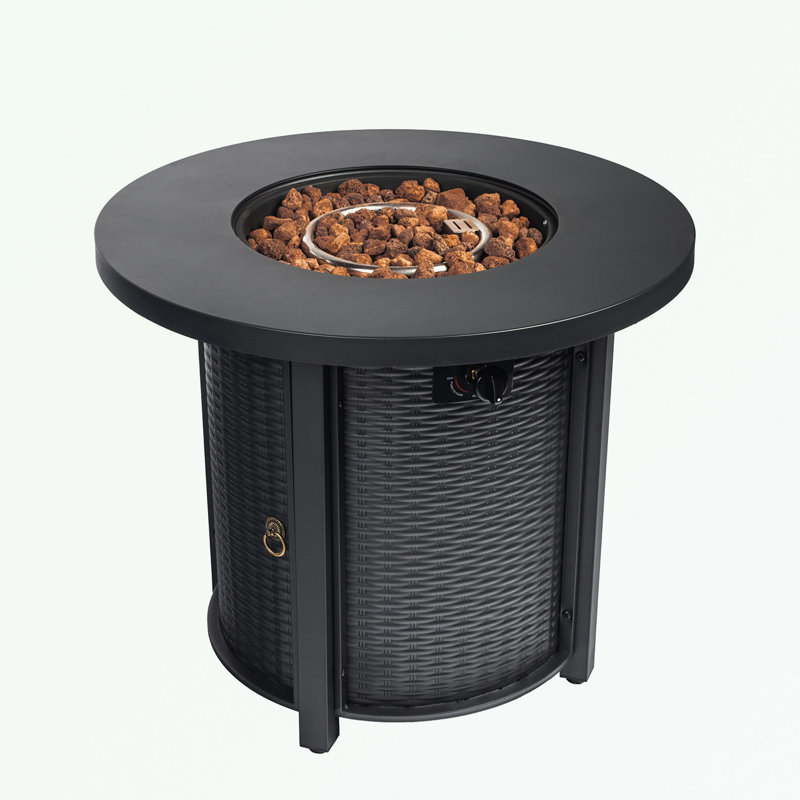 Round Fire Table with steel frame