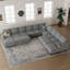 Canapé modulaire en U surdimensionné en chenille de L 142,7 po Januelle-2103782017