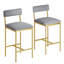 Upholstered Bar Stool with Steel Frame